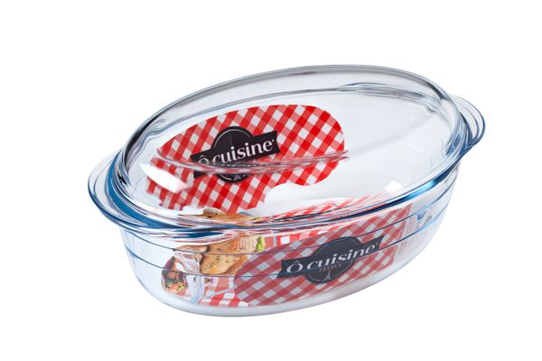 O cuisine Oval Glass Casserole – (33x20cm)/4L - 1