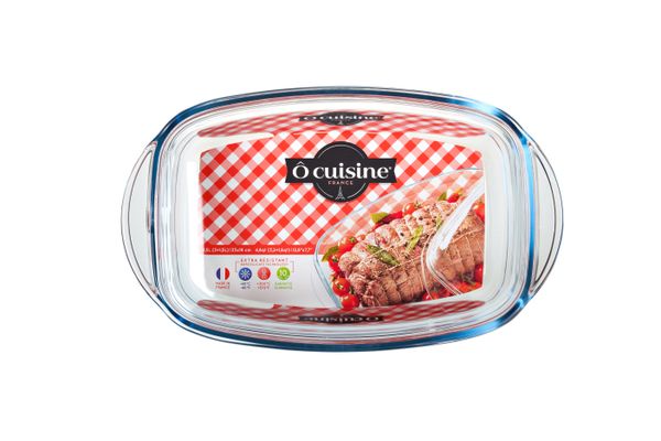 O cuisine Rectangular Glass Casserole – (37x22cm)/6.5L - 1