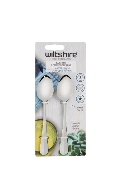 Wiltshire Baguette Teaspoon 6Piece Stainless Steel - 1