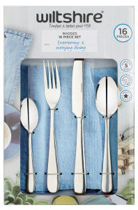 Wiltshire Rhodes Steel Cutlery Set - 16Pc - 1