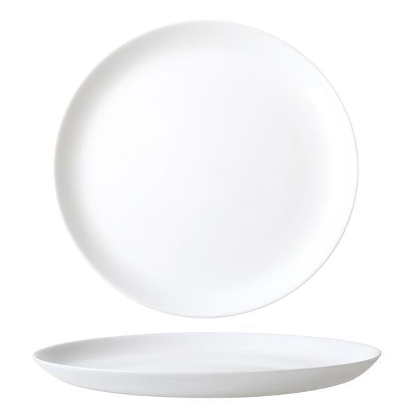 Wiltshire White Coupe Glass Dinner Plate 25cm - 1