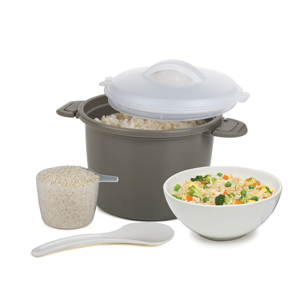 Progressive Prep Solutions Microwave Rice Cooker Set | 6 cup | 1.4L - 1