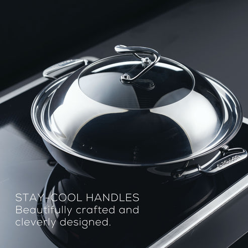 Circulon C-Series Hybrid Clad Stainless Steel Nonstick Induction Covered Wok 36cm - 3