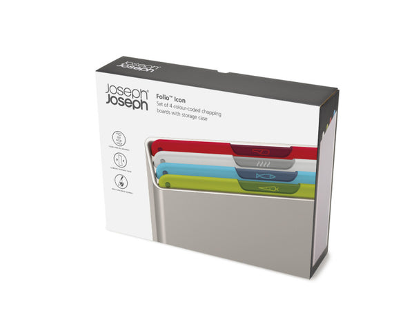 Joseph Joseph Folio Icon Multicolour Chopping Board Set Regular Steel Case – 4 piece - 1