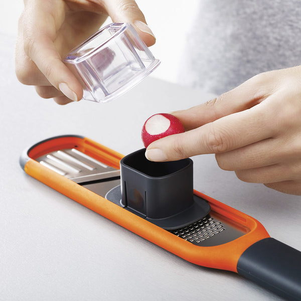 Joseph Joseph 2-In-1 Mini Grater/Slicer - Razor sharp, stainless-steel blades for grating and slicing - 2