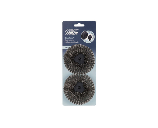 Joseph Joseph SinkTech Steel scourer replacement heads - Pack of 2 - 1