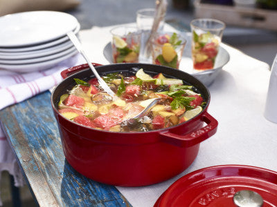 Staub Cast Iron Round Cocotte Cherry Red - 28cm - 1