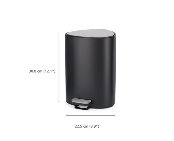 Joseph Joseph Easystore Stainless Steel Pedal Bin Matte Black - 5L - 1