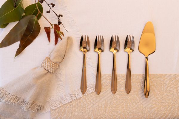 Splayd Rose Gold Cake Server & Splayd Set/5 - 1