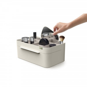 Joseph Joseph Viva Large cosmetic organiser with removable mirror – Shell - 2