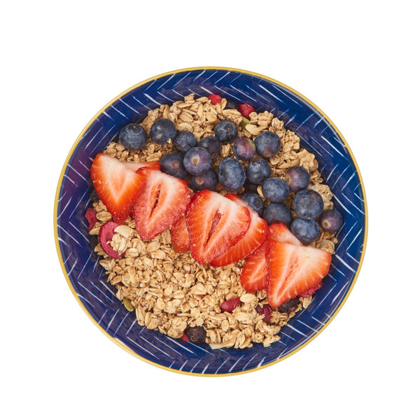 Mikasa Does it All Ceramic Bowl - Leafy Indigo - 15.7cm - 3