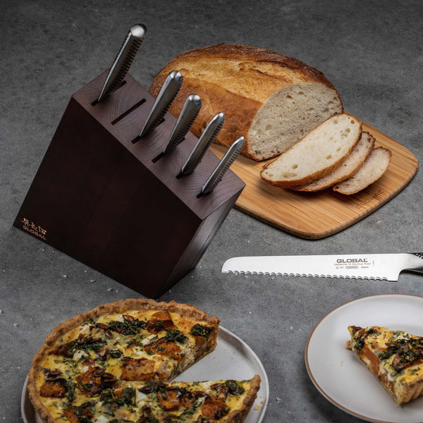 Global Kyoto 7 Piece Knife Block Set, Stained Ash - 2