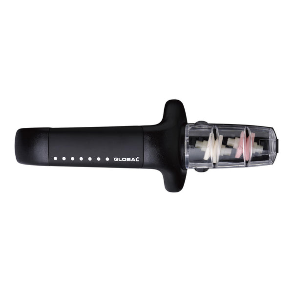 Global 2 Stage Ceramic Water Sharpener - Black - 1