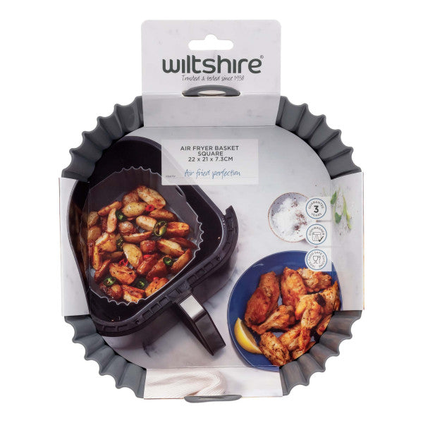Wiltshire Air Fryer Basket 22cm Square w/ hand - 1