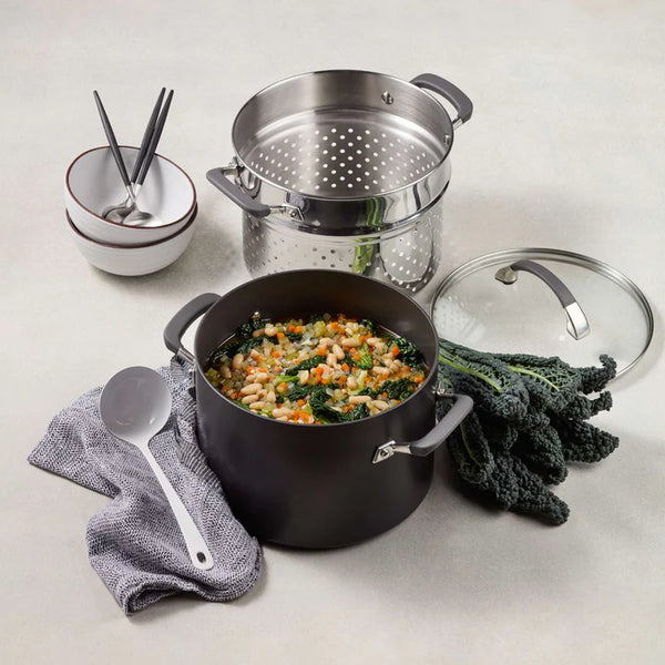 Anolon Endurance+ Nonstick Stockpot Bonus Pasta Insert - 24Cm/7.6L - 2