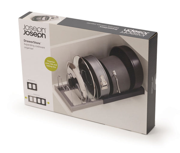 Joseph Joseph DrawerStore Expandable Cookware Organiser - Frame adjustable from 30.5 cm (12”) up to 56 cm (22”) - 2