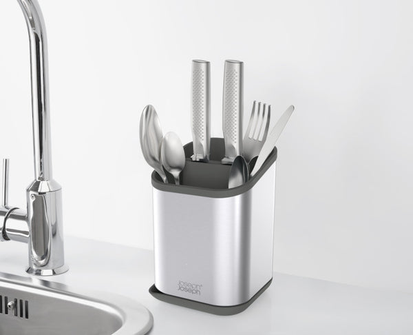 Joseph Joseph Duo Steel Cutlery Drainer Stainless Steel - Collects drained water in base - 2