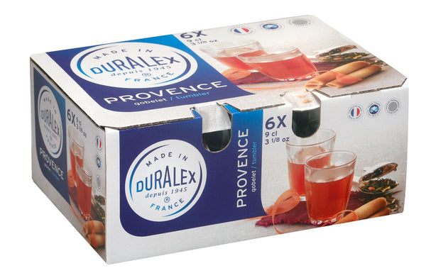 Duralex Provence Clear Tumbler Set of 6 - 90ml - 1