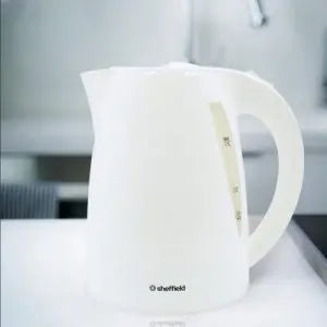 Sheffield White Plastic Kettle - 1.7L Capacity - 1