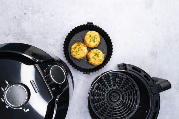 Cuisena Air Fryer Silicone Round Mat Black & Grey 19.5cm Set/2 - 3
