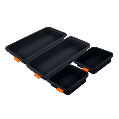 BAKEMASTER FOUR DIVIDER TRAYS - 2 X 13 X13CM + 2 X 28 X 13 X 3.6CM