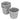 Bakemaster Silver Anodised Set of 4 Dariole Pan 6 x 5.5cm
