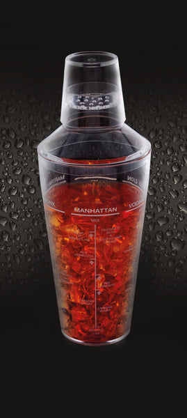 BarCraft Acrylic Cocktail Shaker Acrylic Colour Clear – 700ml - 2
