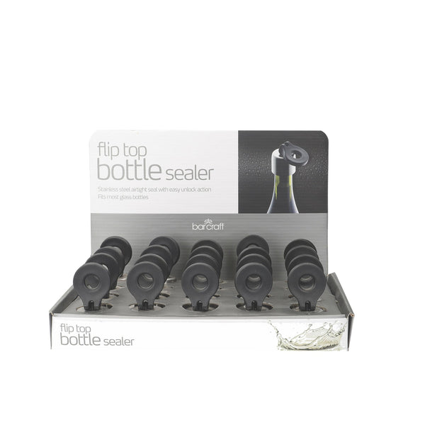 BarCraft Stainless Steel Flip Top Bottle Sealer - 20 Piece - 3