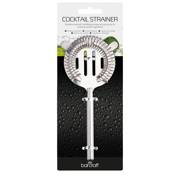 BarCraft Stainless Steel Cocktail Strainer - 1