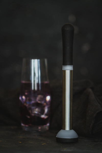 BarCraft Stainless Steel Muddler - 4cm x 4cm x 21cm - 3