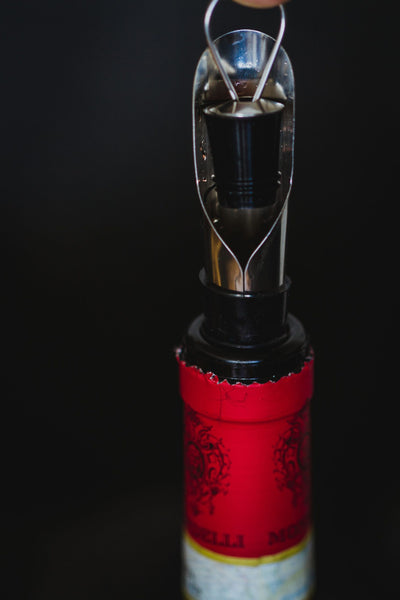 BarCraft Stainless Steel Wine Pourer with Stopper - 2