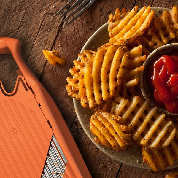 Borner Wave Waffle Cutter PowerLine Orange Steel Blade - 2