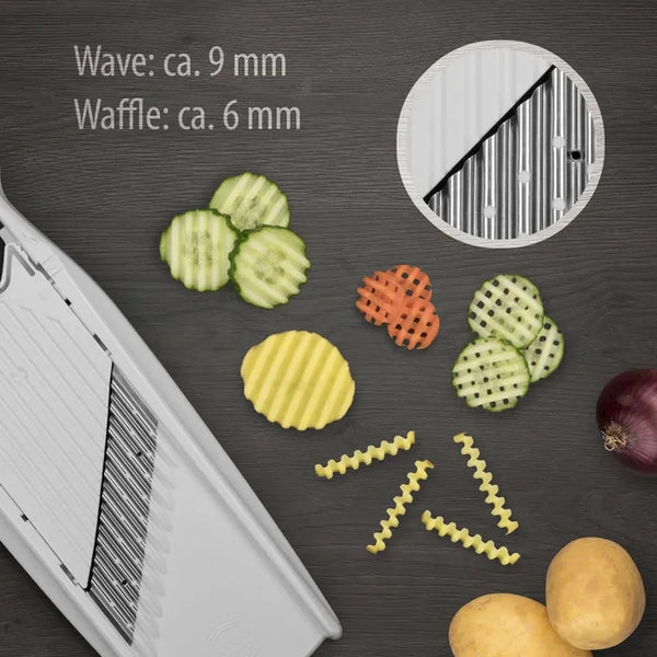 Borner Wave Waffle Cutter PowerLine White Steel Blade - 3