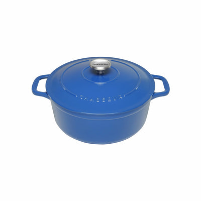 Chasseur Cast Iron Round French Oven Sky Blue Enamel Coating - 26cm