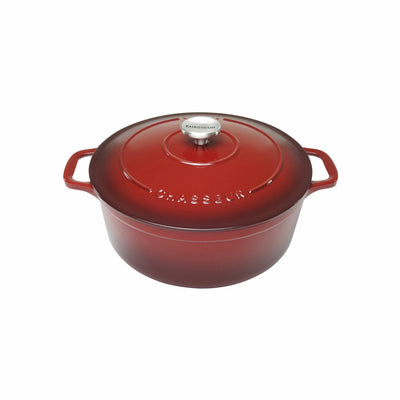Chasseur Cast Iron Round French Oven Bordeaux - 26cm Cocotte