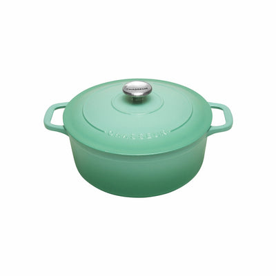 Chasseur Cast Iron Round French Oven Peppermint - 26cm Cocotte