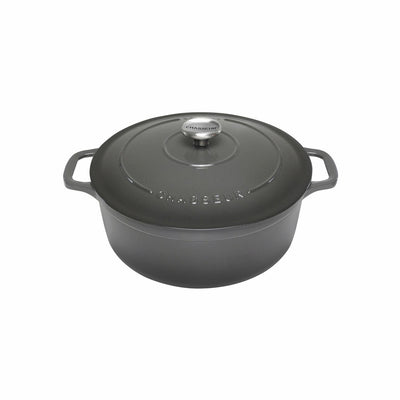Chasseur Cast Iron Round French Oven Caviar - 26cm