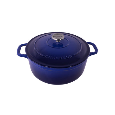 Chasseur Enamelled Cast Iron Nonstick Round French Oven Azure - 26cm