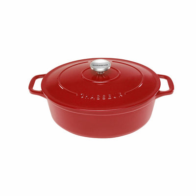 Chasseur Oval Cast Iron French Oven Federation Red - 27cm/4L