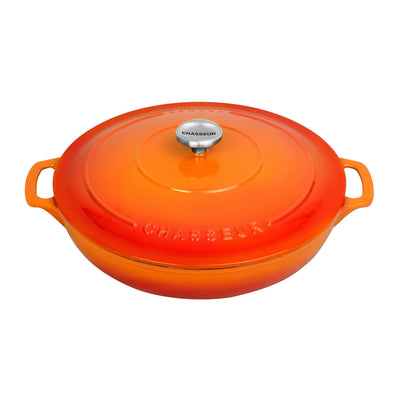 Chasseur Round Cast Iron Non Stick Casserole Sunset - 30cm 2.5L