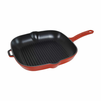 Chasseur Square Cast Iron Grill Pan Federation Red - 25cm