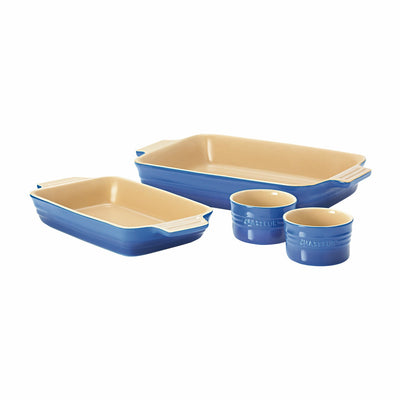 Chasseur Stone Baking Set Blue - 4 Piece