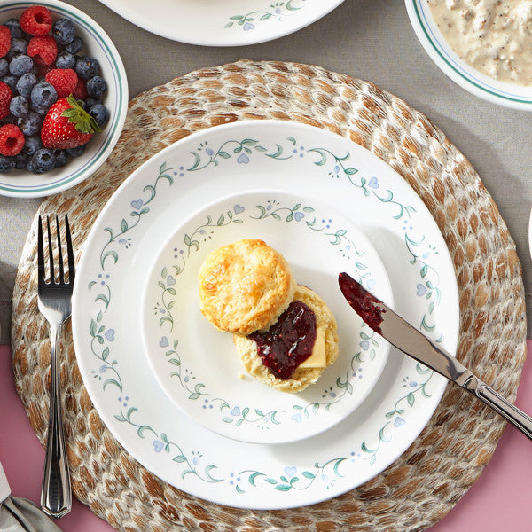 Corelle Country Cottage Vitrelle Glass Dinner Set 12pc - 1