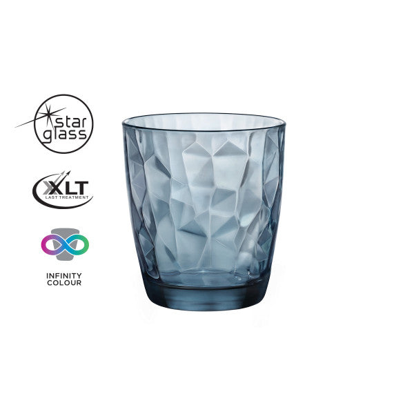 Bormioli Rocco Diamond DOF Glass Blue - 300ml - 1
