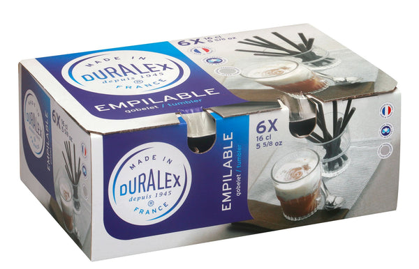 Duralex Empilable Clear Tumbler Set of 6 - 160ml - 1