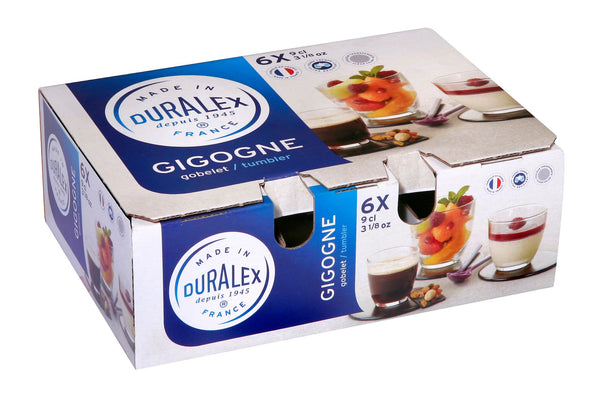 Duralex Gigogne Clear Tumbler Set of 6 - 90ml - 1
