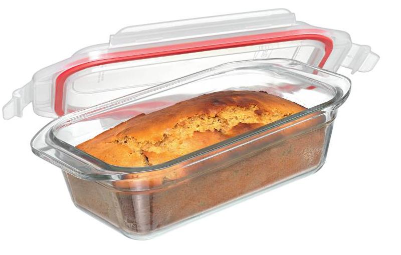 Loaf Lock Glasslock Oven Safe Tempered Glass Loaf Baker - 286mm x 150mm x 75mm ...