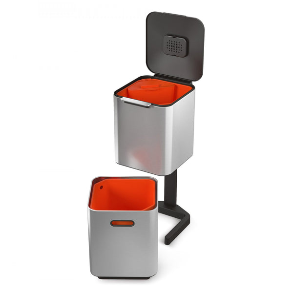 Joseph Joseph Totem Stainless Steel - 40L (2 x 20-litre compartments for separating waste & recycling) - 1