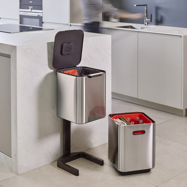 Joseph Joseph Totem Stainless Steel - 40L (2 x 20-litre compartments for separating waste & recycling) - 2