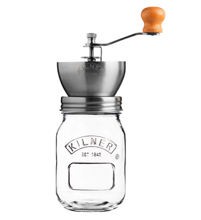 Kilner Coffee Grinder BPA-free glass 500ml preserve jar with airtight lid for freshnes